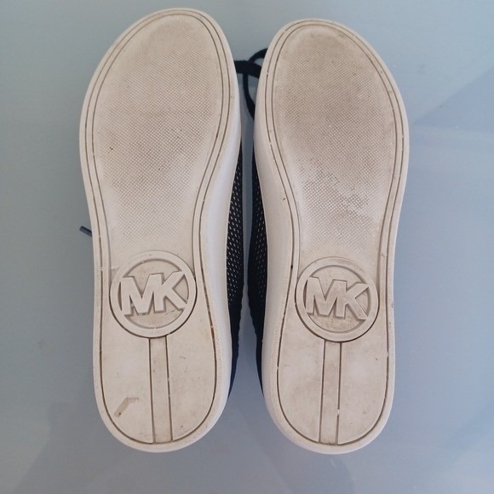 Michael‎ Kors Skyler Navy Blue Knit Lace Up Sneakers Womens Size 9.5M HL17D - Picture 7 of 10